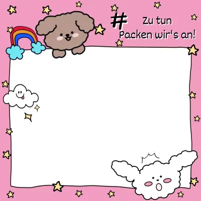 Rosa handgezeichnetes Konzept Bichon Notizpapier