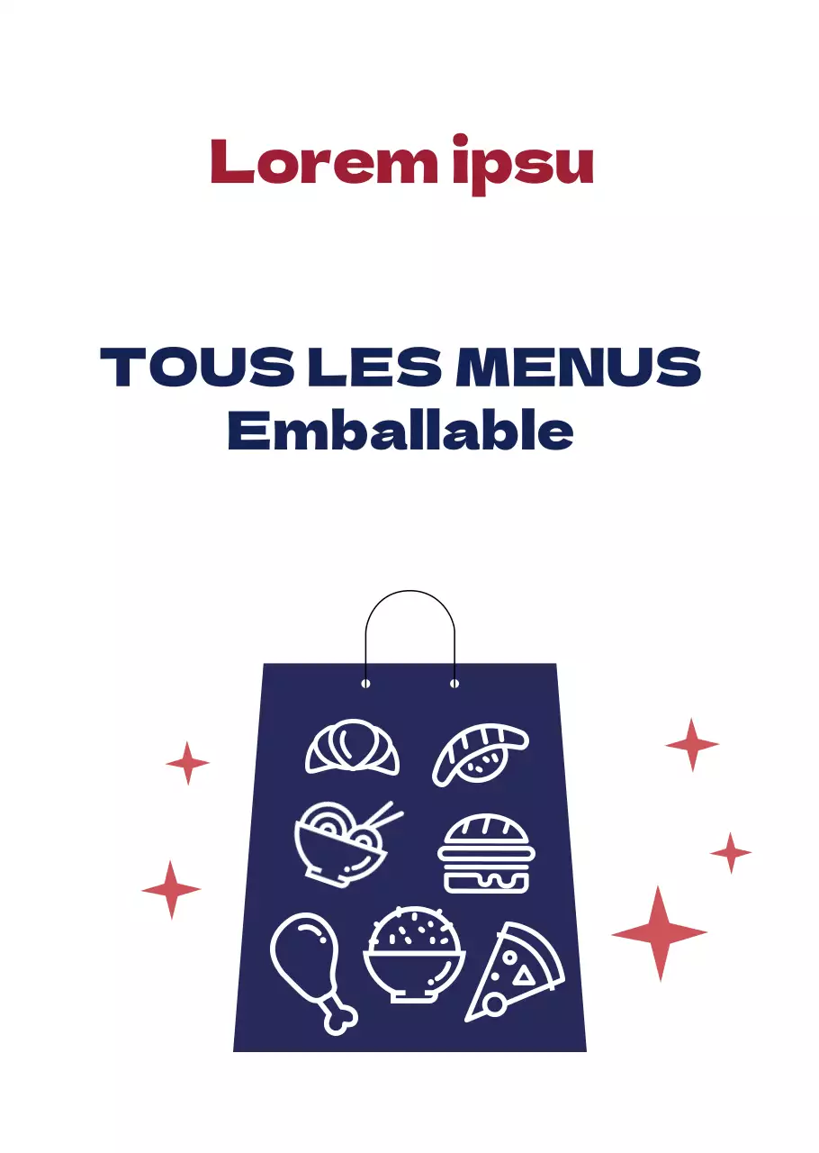 Blue Food Illustration Packable Transparent Poster