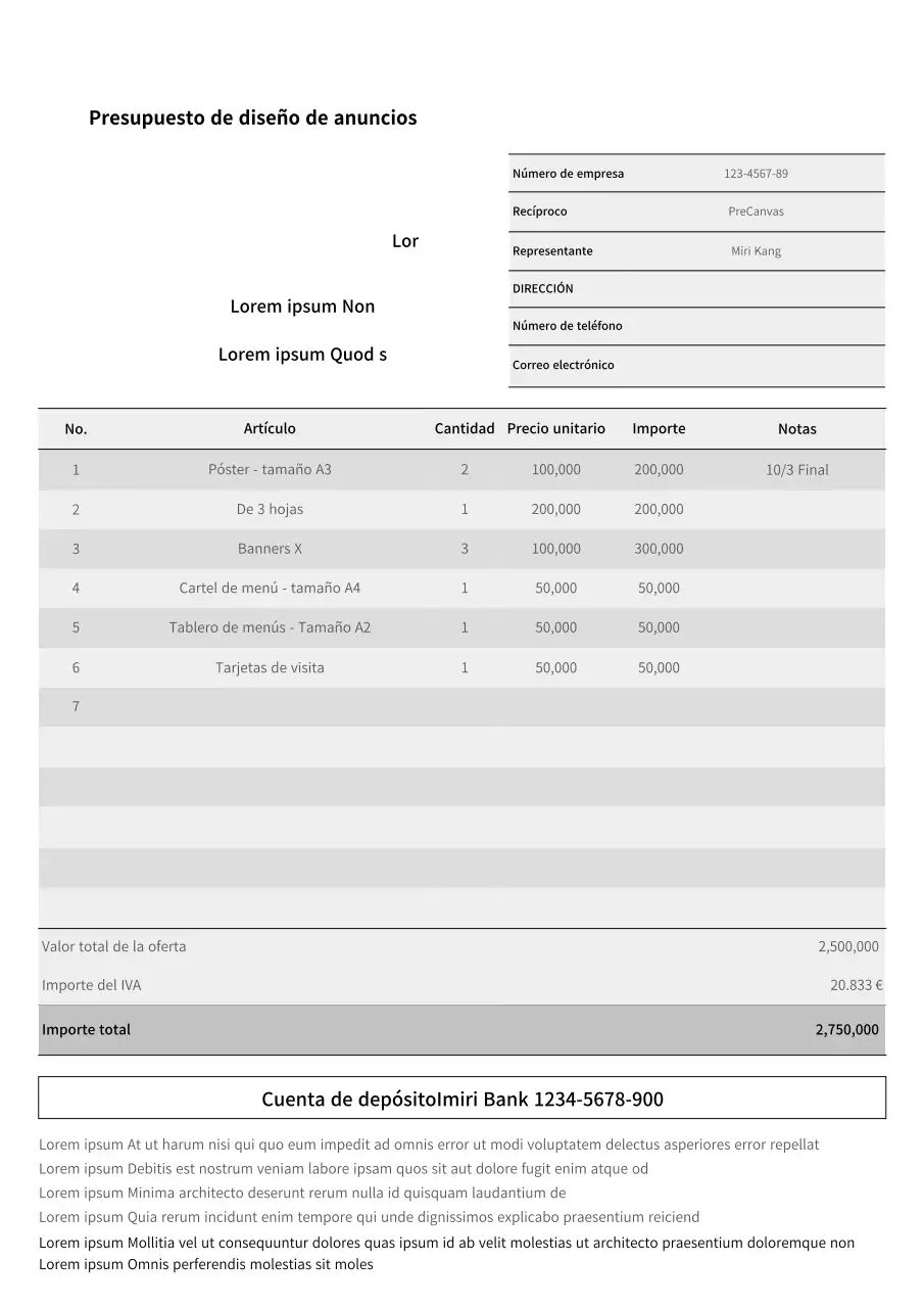 Una cita limpia y en blanco y negro para el diseño del anuncio