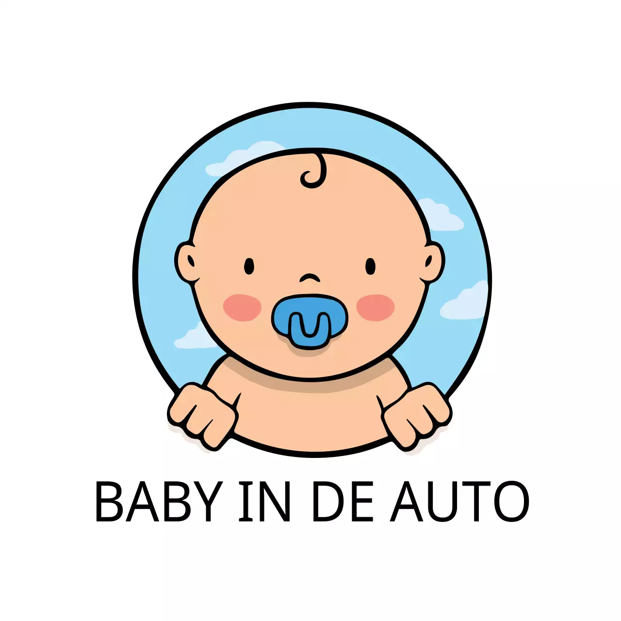 Witte schone babyillustratie met kind die berijden