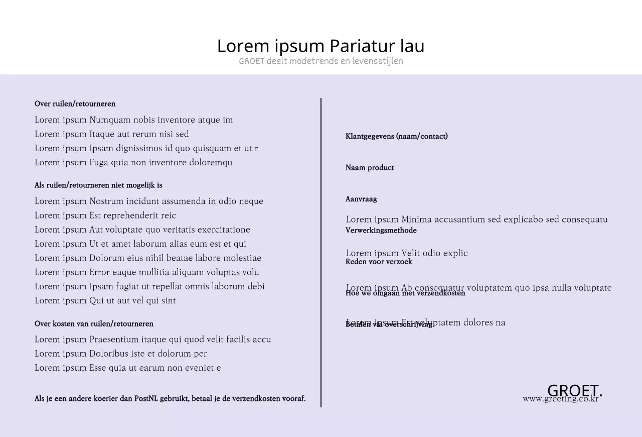 Cadeaukaart voor winkelcentrum Mauve