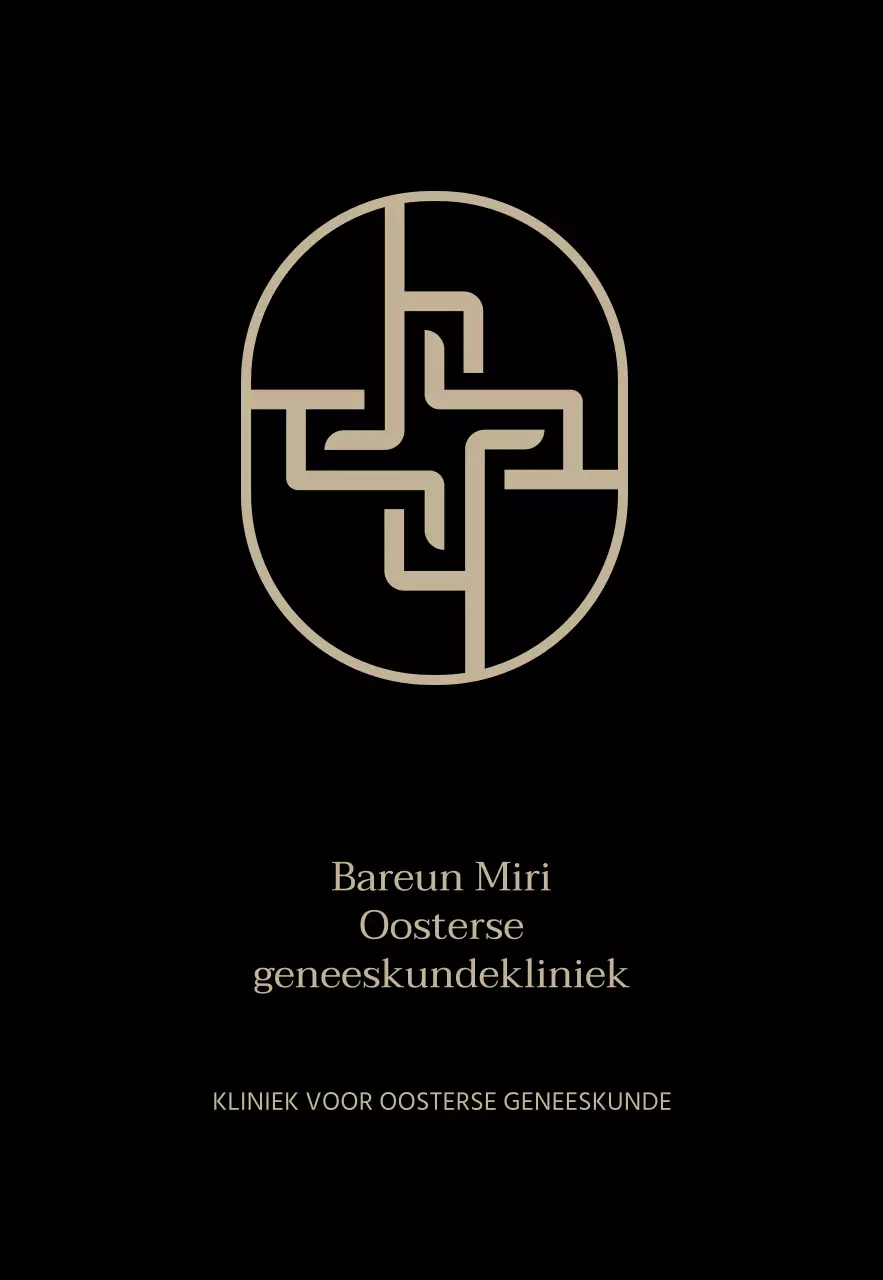 Zwart symbool Logo Oosterse kliniek teken