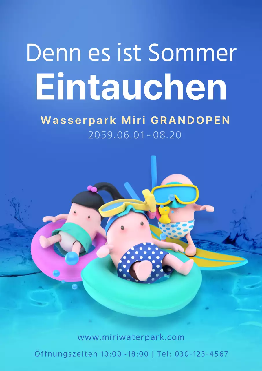 Wasserpark-Poster