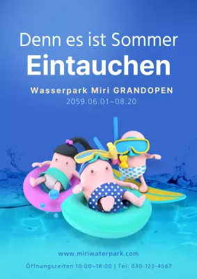 Wasserpark-Poster