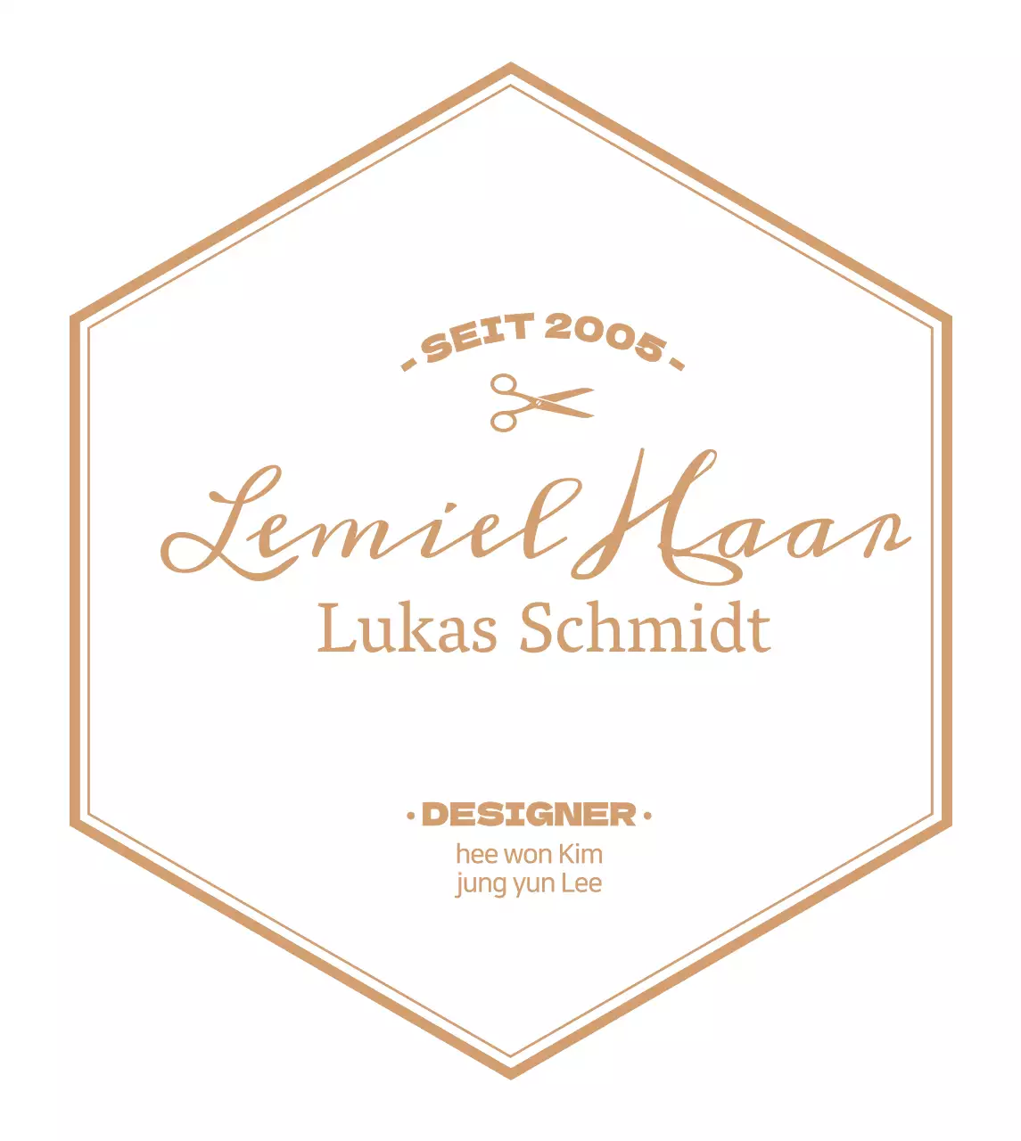 Weißes luxuriöses Friseurschild