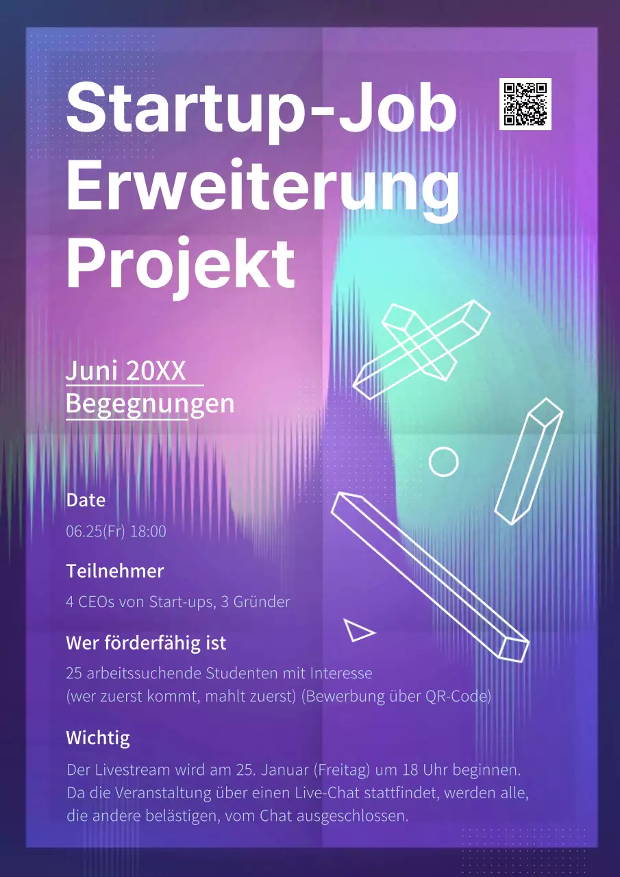 Virtuelles Meeting mit einem Konzept mit marineblauem und violettem Farbverlauf