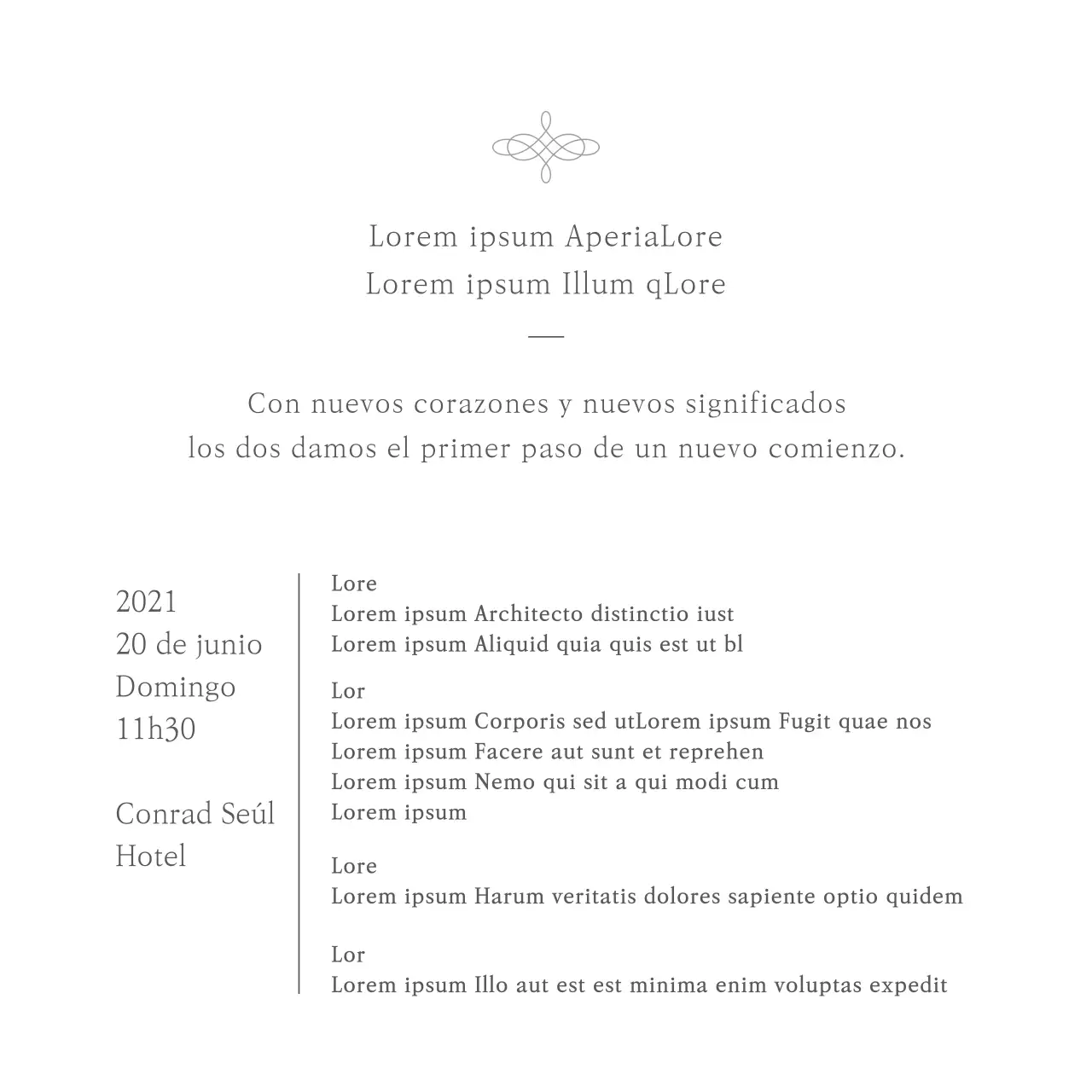 Postal cuadrada de invitación de boda con foto para un aspecto limpio