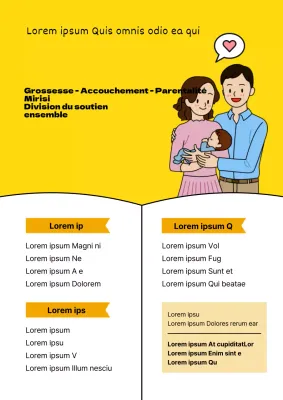 Avis de soutien aux femmes enceintes jaune, net et bien rangé