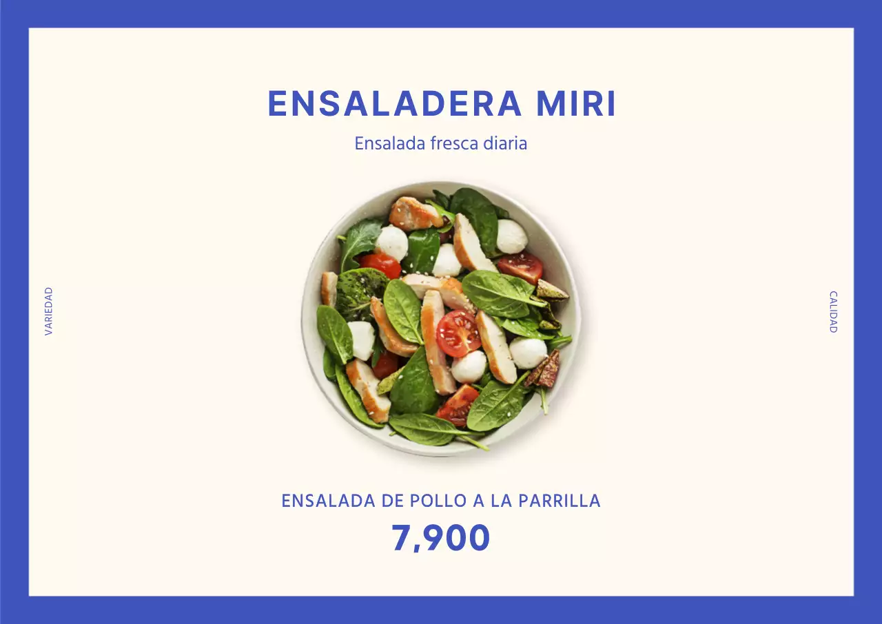 Cartel de la calle Ensalada Azul