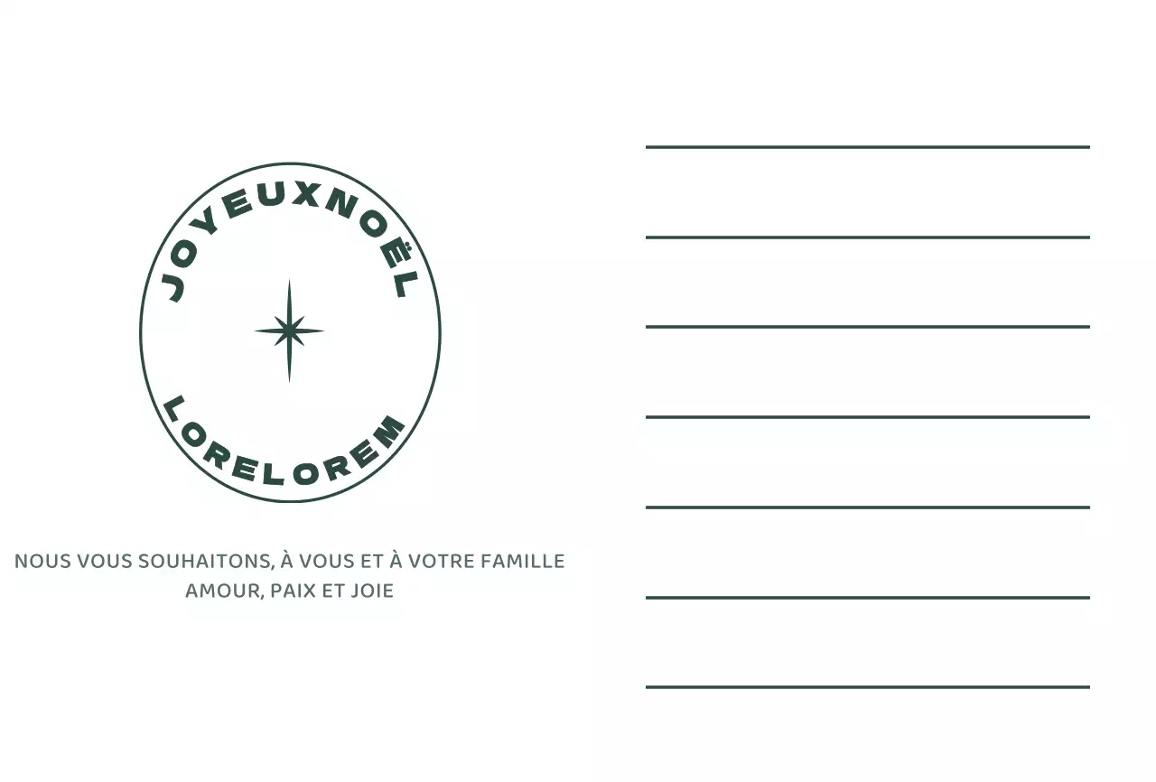 Carte postale de Noël Turquoise