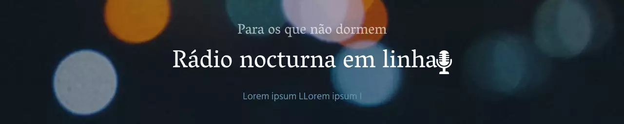 Emoção escura e azul-marinho na rádio nocturna online
