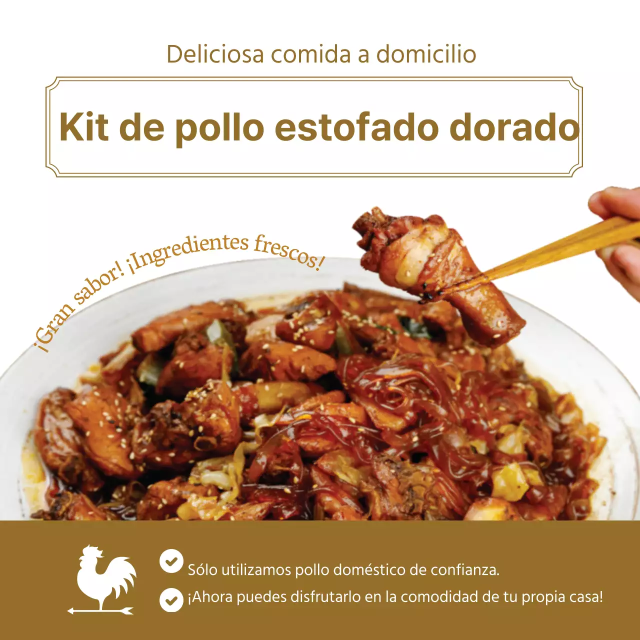 Salsa de Soja Pollo Estofado Restaurante Pollo Comida Kit Promoción