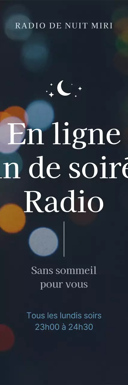 Émotions sombres, bleu marine, radio en ligne tard dans la nuit