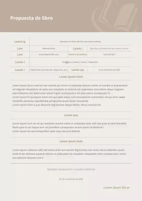 Folleto de los Libros Marrón y Beige