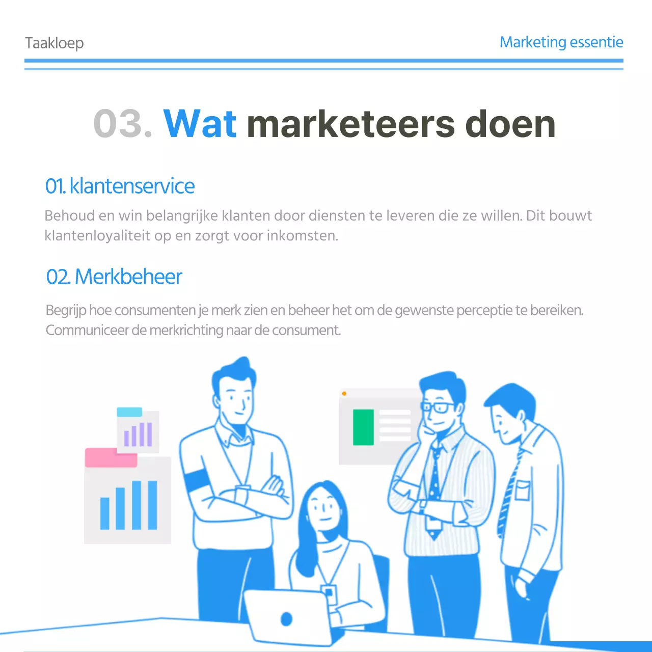 Een volledige analyse van het marketingwerk van Bluetone Introducerende afdelingen binnen het bedrijf CardNews