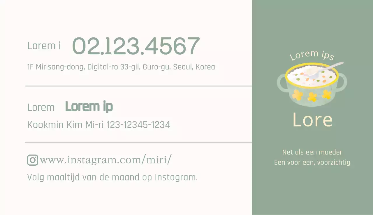 Visitekaartjes babyvoeding