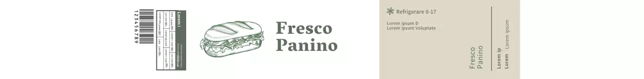 Verde illustrazione retro cibo panino dettaglio imballaggio