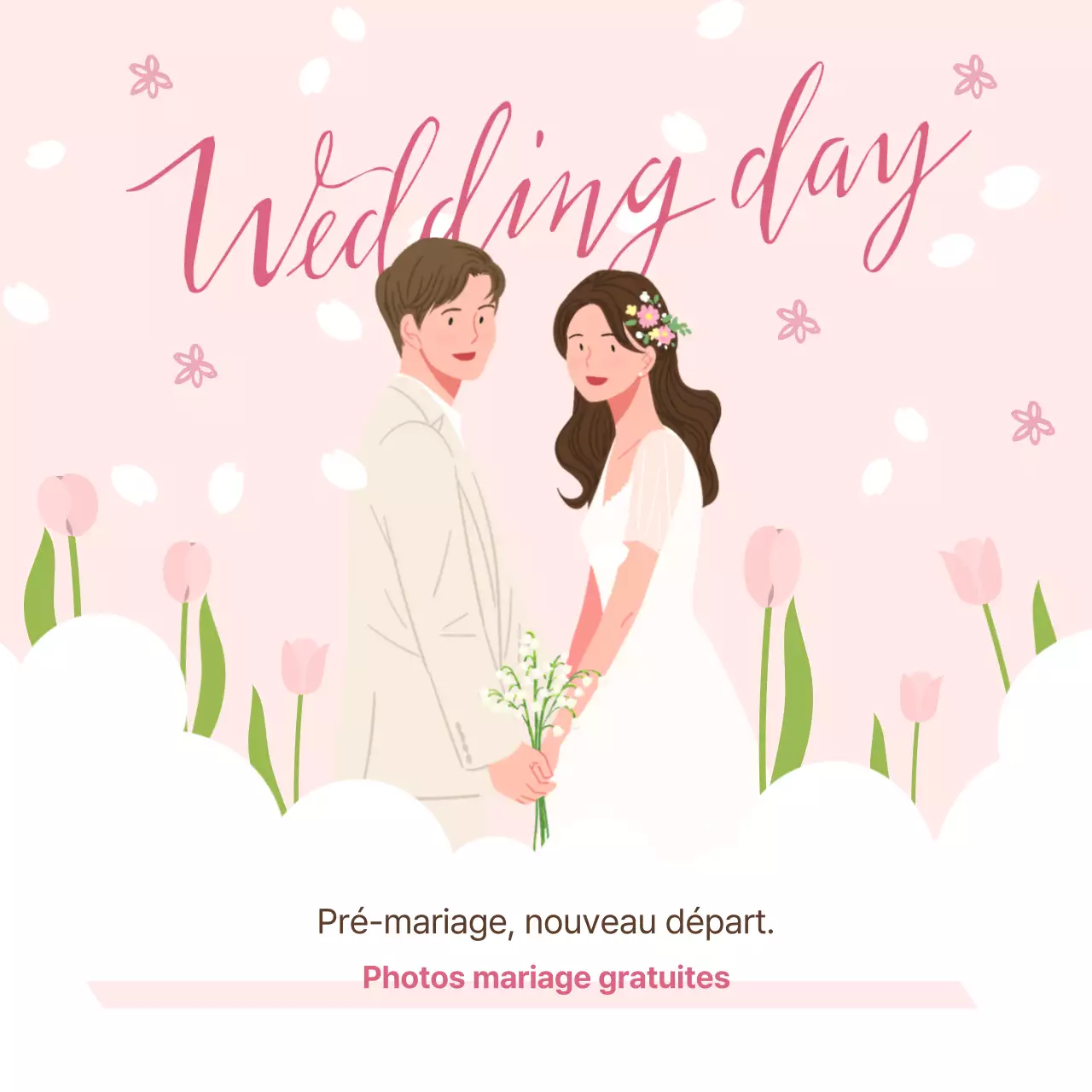 Concept de journée de mariage rose détails de l'événement