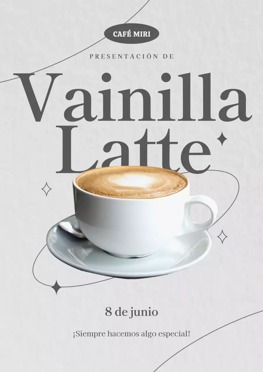 Promover un menú de café sencillo y elegante