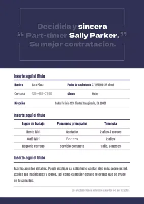 Concepto de trabajo a tiempo parcial en azul marino y blanco