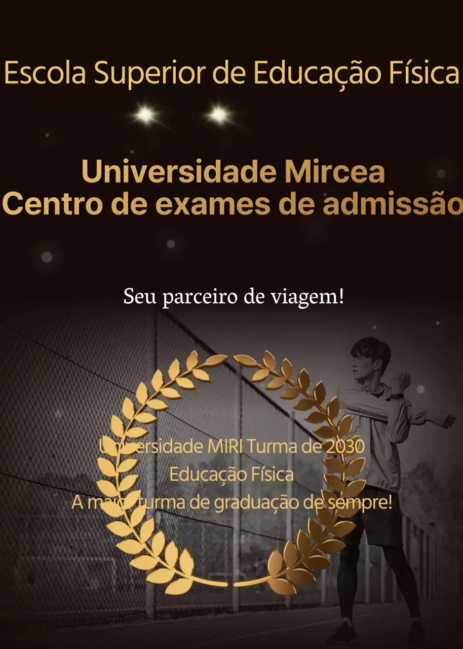 Anúncio dos candidatos aprovados no exame de acesso ao instituto em tons simples de castanho e dourado