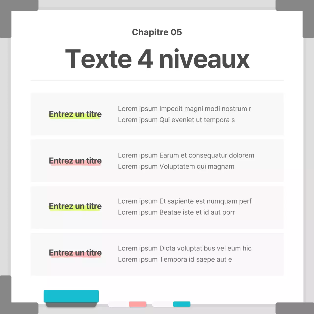 L'entreprise dans un cadre blanc, simple tableau blanc