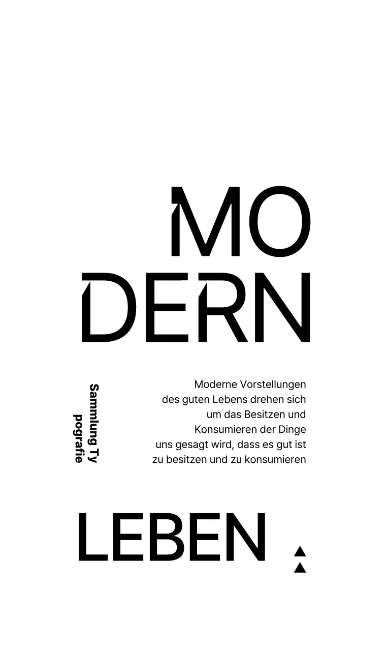 Schlanke Typografie in modernem Weiß und Schwarz