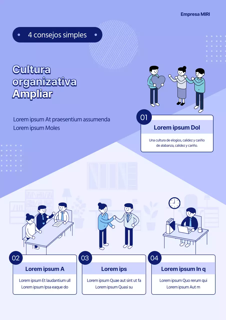 Cartel de mejora de la cultura azul