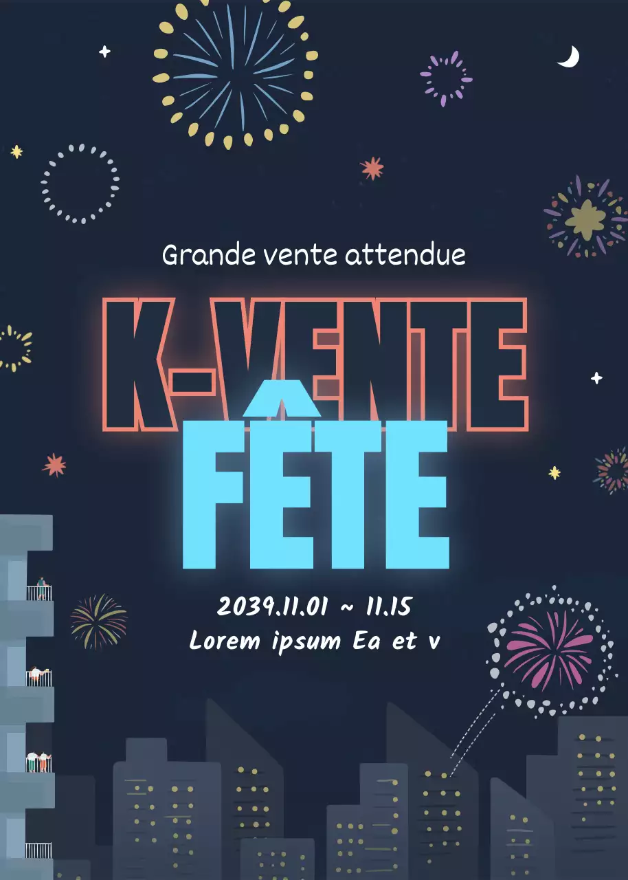 Illustration d'un joli pétard rouge et bleu, concept de vente événementielle