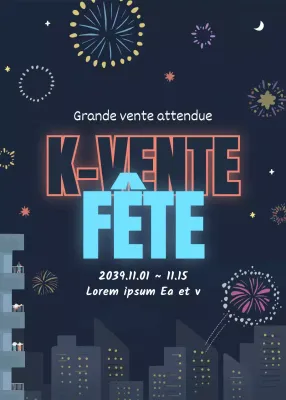 Illustration d'un joli pétard rouge et bleu, concept de vente événementielle