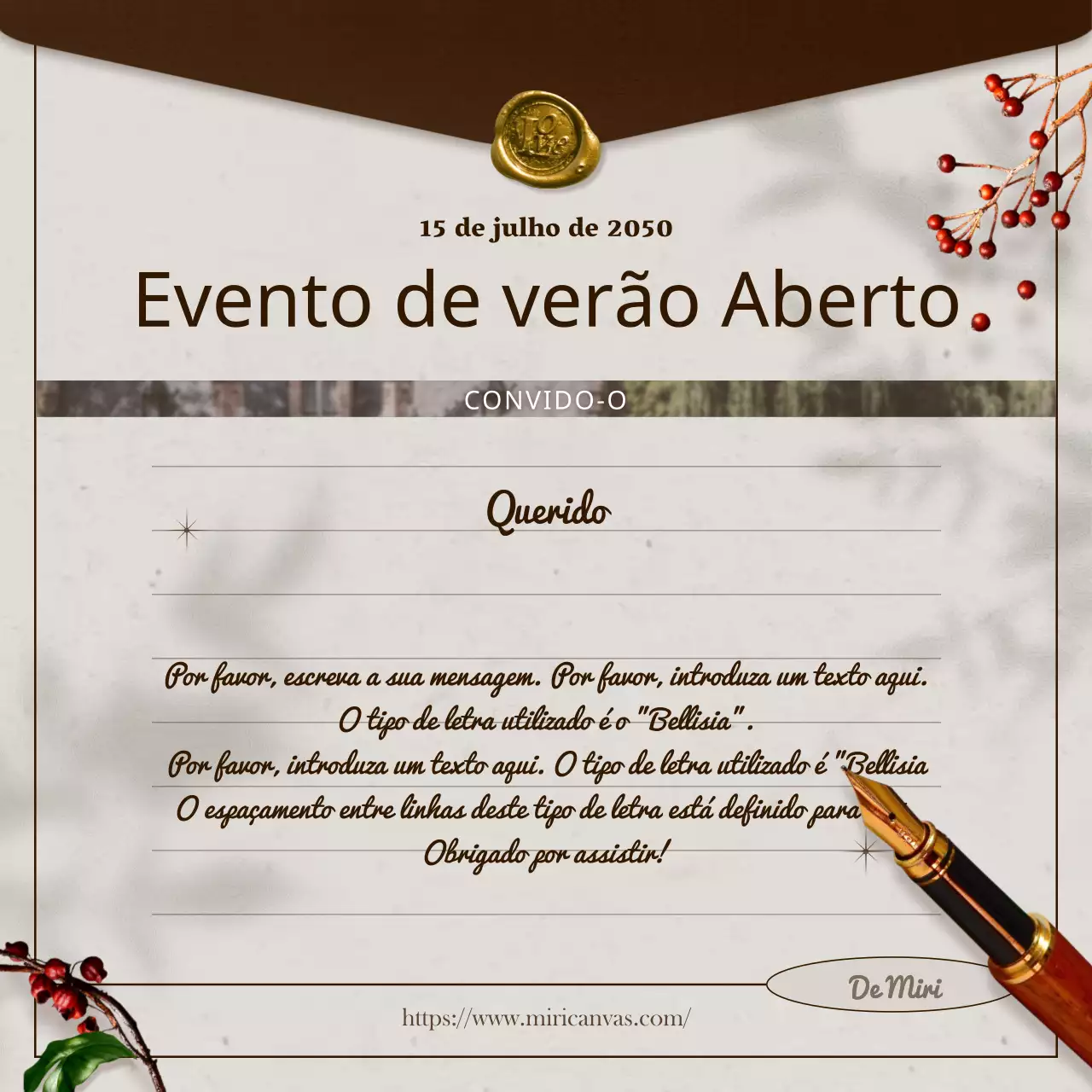 Cartas de cor castanha Anúncio de evento de jogo concetual