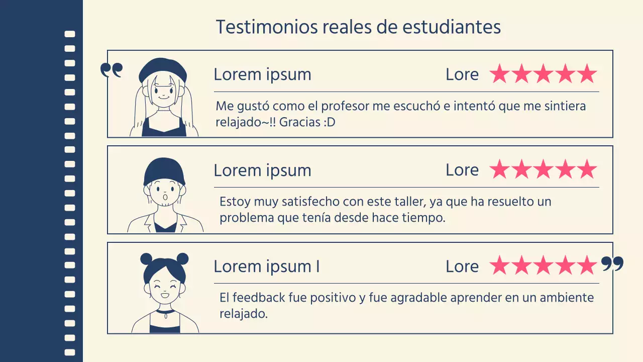 Taller Cinemaconcept en tonos azul marino y rosa