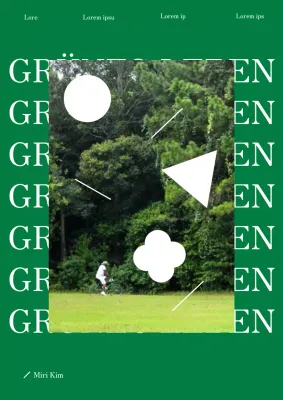 Grüner Buchumschlagentwurf im Selbstverlag für einen einfachen Aufsatz.