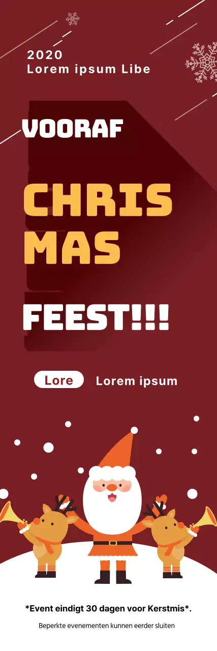 Rode Illustratie Schattig Kerstmis Evenement