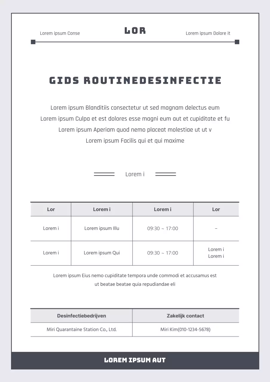 Een eenvoudige, grijze, routinematige ontsmettingsmelding