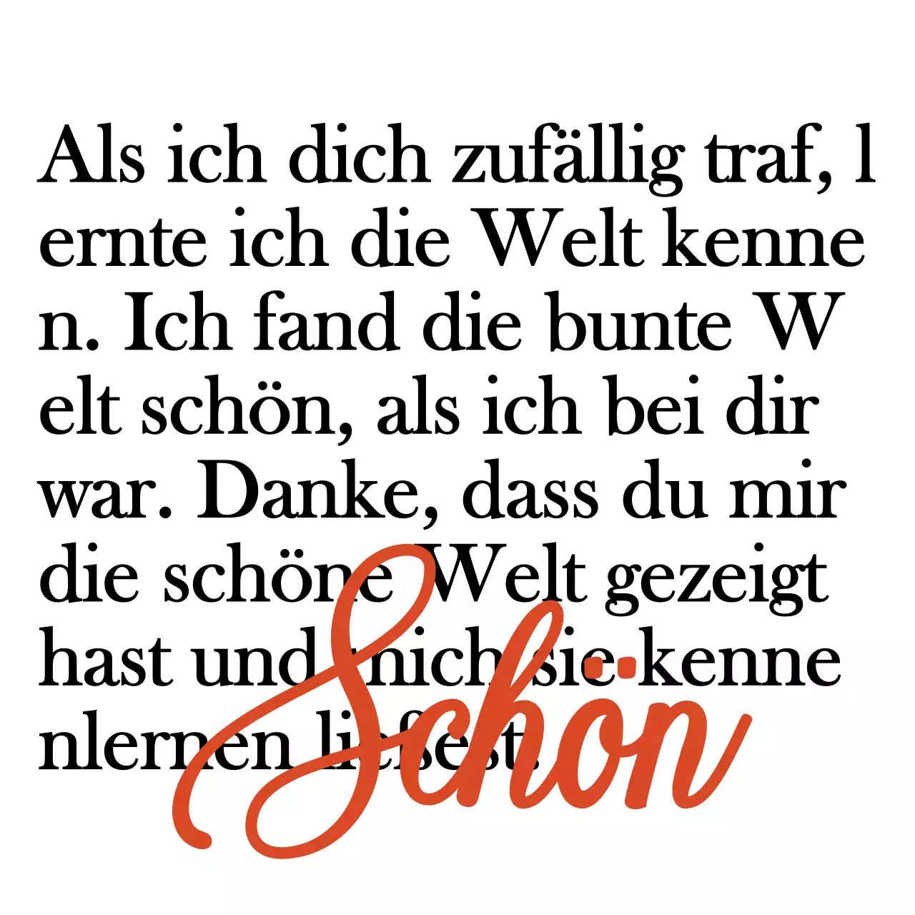 Hipes und einfaches Textlayout in Rot und Schwarz mit einem kursiven Kombinationsstil für personalisierte Merchandise-Artikel