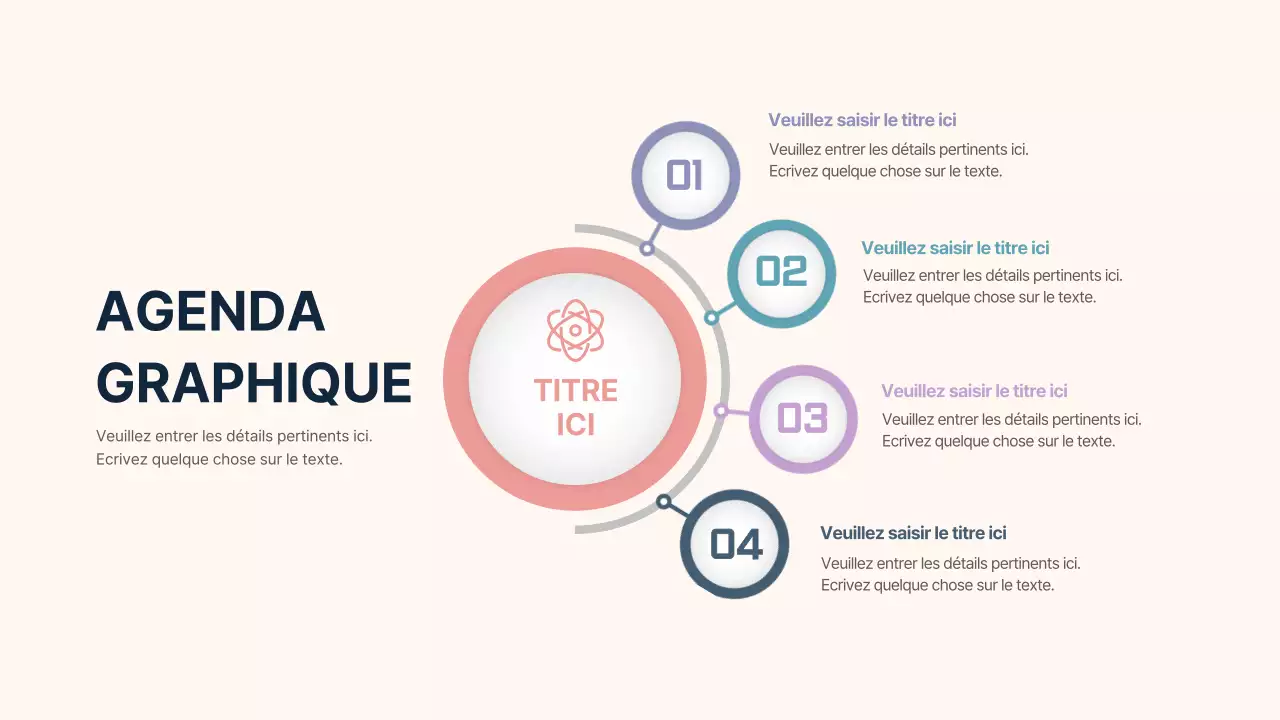 Tableau d'agenda en marine et beige