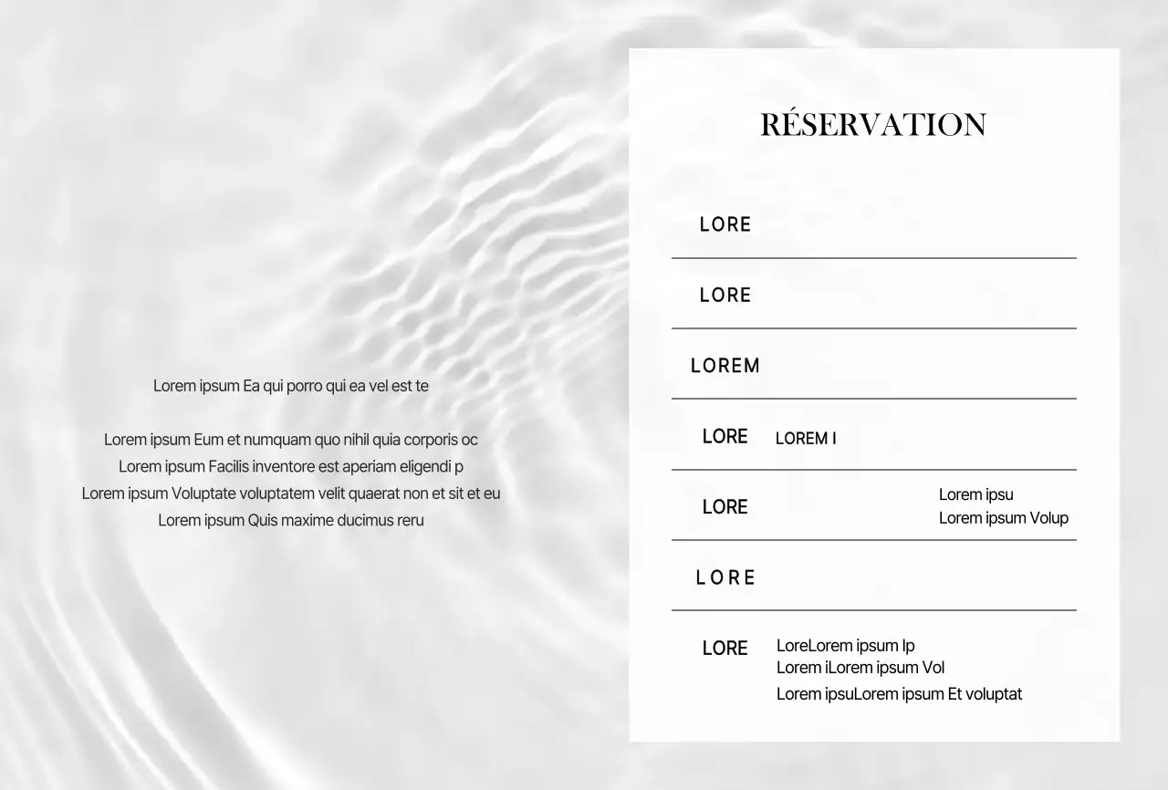 Wave Photography Simple Studio Booking Folder Card