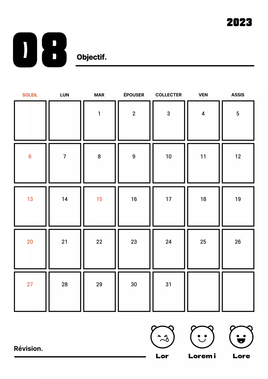 Suivi des objectifs de la nouvelle année avec des lignes épurées