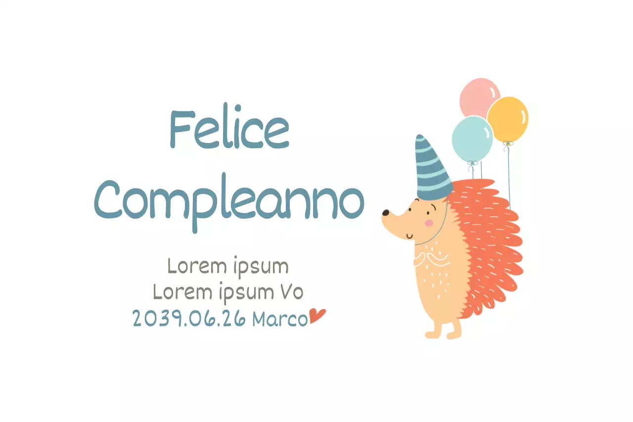 Compleanno del riccio