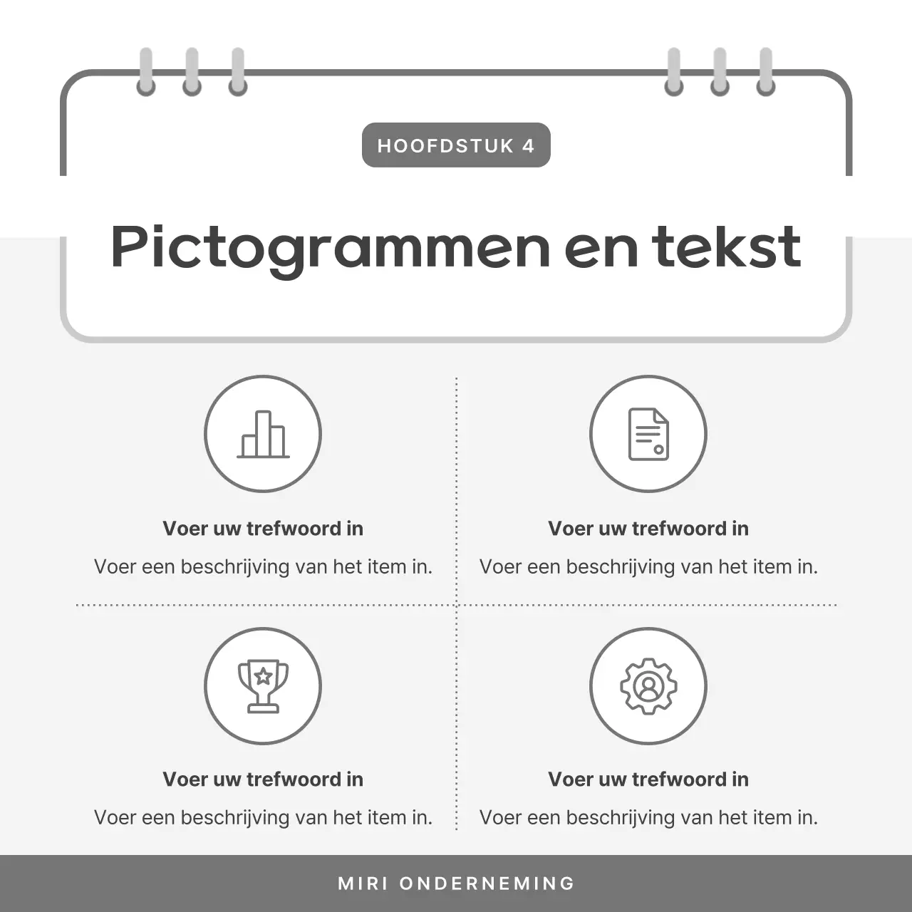 Eenvoudige zakelijke berichten in zwart-wit