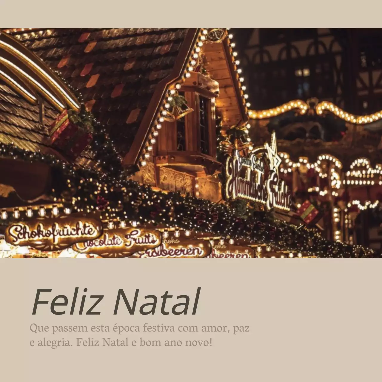 Conceito fotográfico emocional Natal em castanho