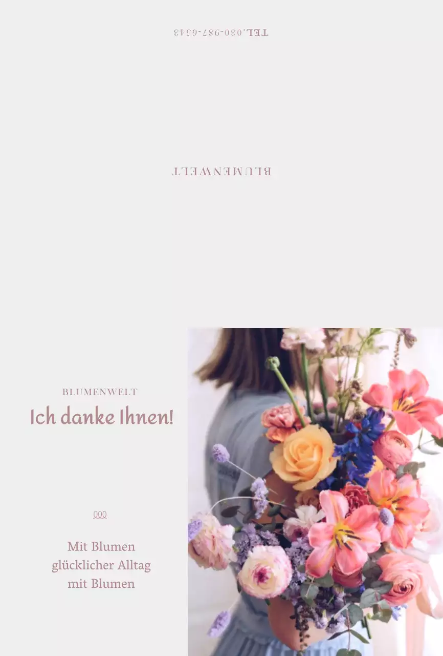 Zur Förderung eines Blumenladens in Vintage-Rosa