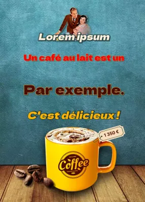 Pop-ups de vente de café d'inspiration vintage marron et jaune