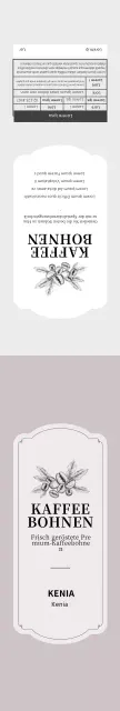 Beige illustrierte Vincci Cafe Kaffeebohnenverpackung