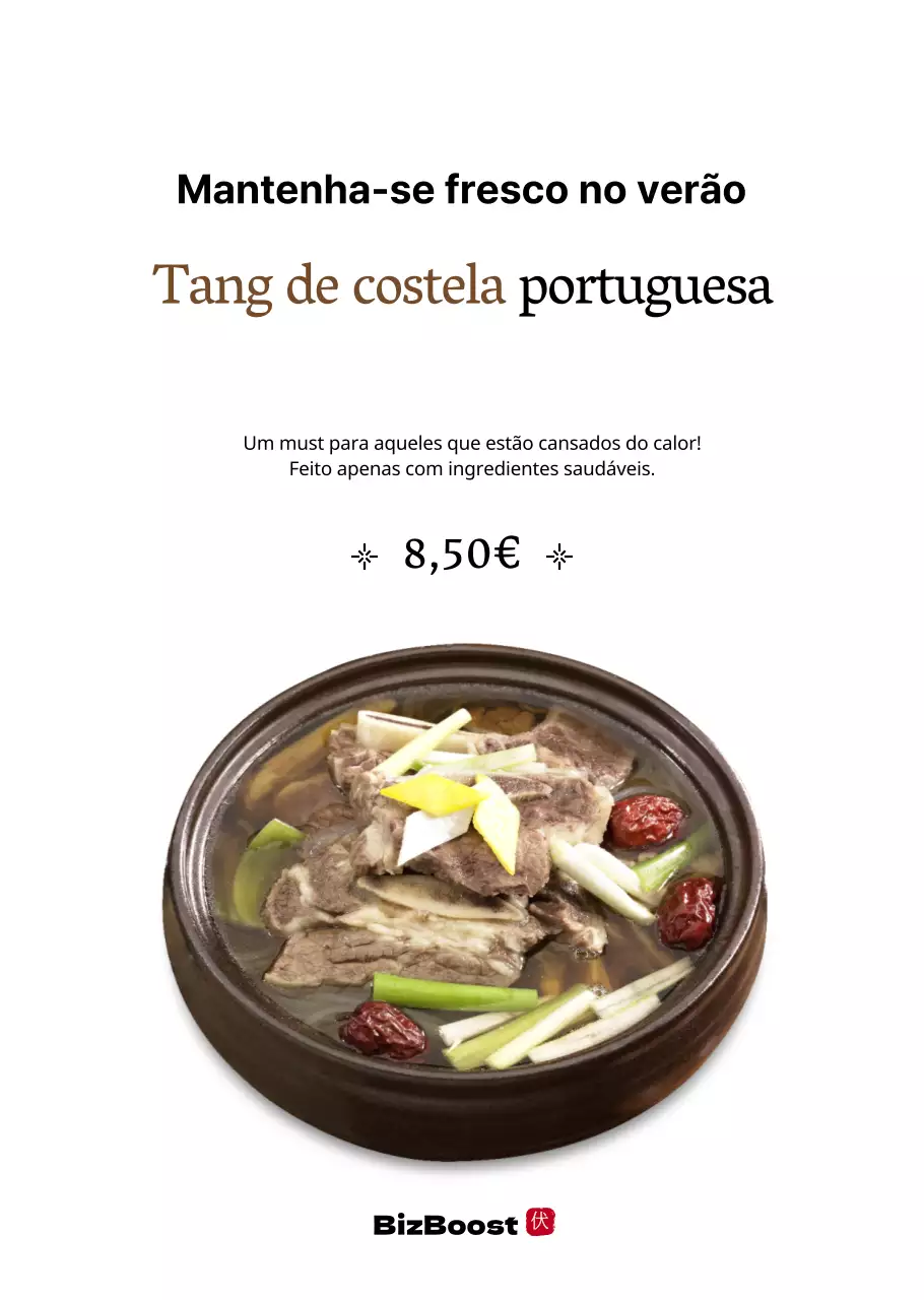 Galbi Tang coreano de estilo simples da Brown