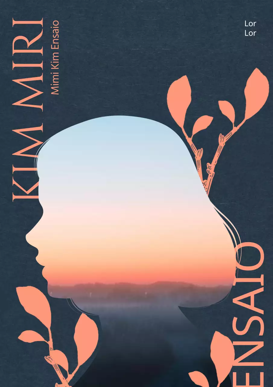 Design de capa de livro de ensaio emocional em marinho