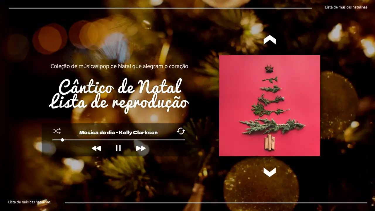 Uma coleção de canções de Natal com uma cor de fundo castanha escura Miniatura do YouTube