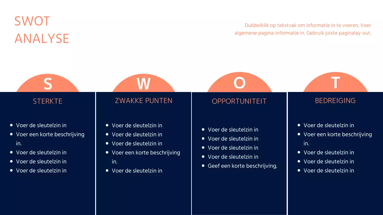 Een navy, gedurfd en schoon businessplan