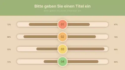 Eine einfache Vergleichstabelle in Grün und Hellbraun